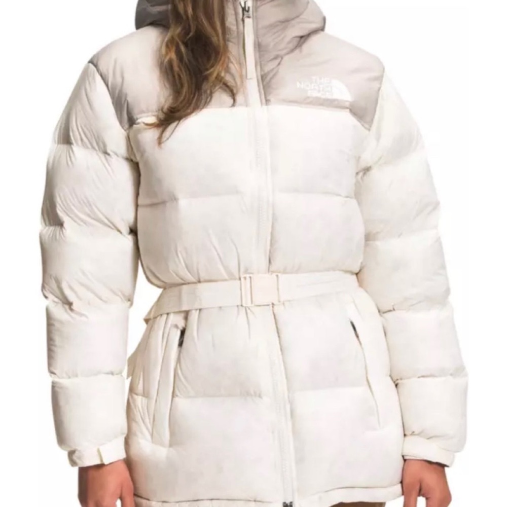 The North Face Women's Nuptse Belted Mid-Length Jacket